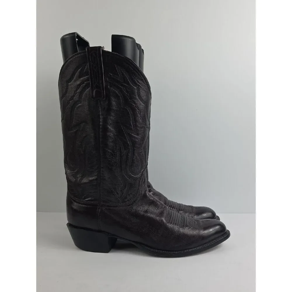 Lucchese 2000 Original Burgundy Leather Cowboy Men's Boots Size 11